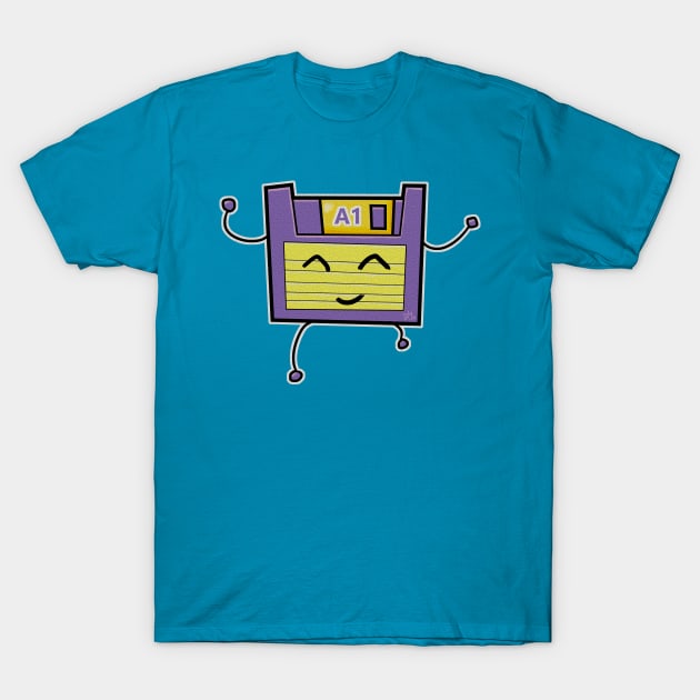 A1 Cute Dancing Floppy Disk T-Shirt by JonGrin